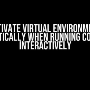 Activate Virtual Environment Automatically when Running Container Interactively