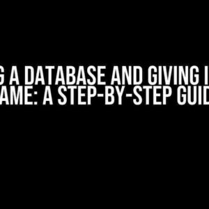 Cloning a Database and Giving it a New Name: A Step-by-Step Guide